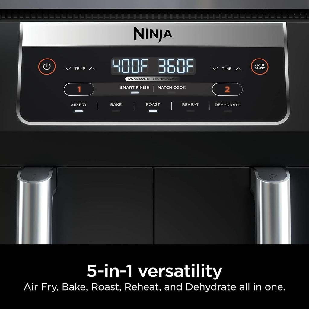 Ninja DZ090 Foodi 6 Quart 5-in-1 DualZone 2-Basket Air Fryer