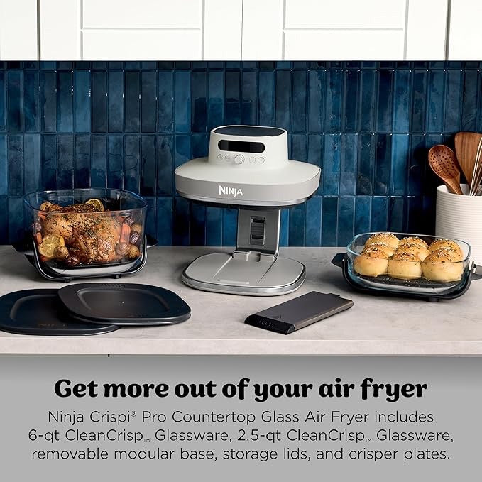 Ninja Crispi Pro 6-in-1 Glass Air Fryer – 450°F (AS101 Series)