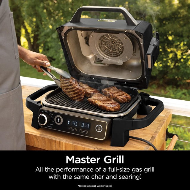Ninja Woodfire Series 7-in-1 Outdoor Grill & Smoker – Grill, BBQ, Roast, Air Fry, Dehydrate, Broil & Smoke