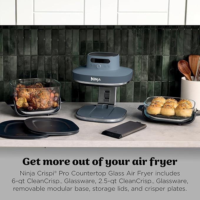 Ninja Crispi Pro 6-in-1 Glass Air Fryer – 450°F (AS101 Series)