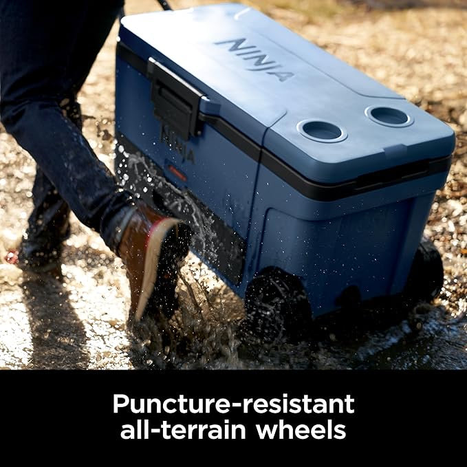 Ninja FrostVault Cooler with Wheels – Insulated Hard Cooler with Temp Dry Storage Drawer