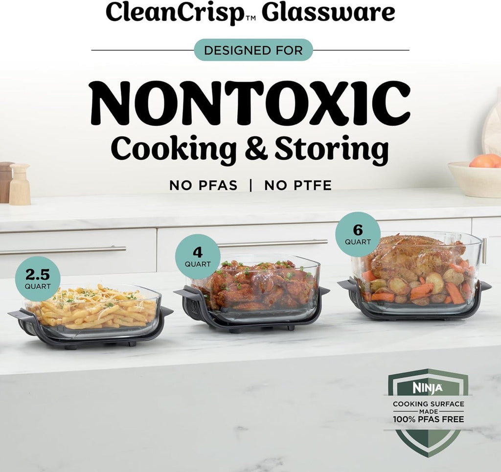Ninja Crispi Pro 6-in-1 Glass Air Fryer – 450°F (AS101 Series)