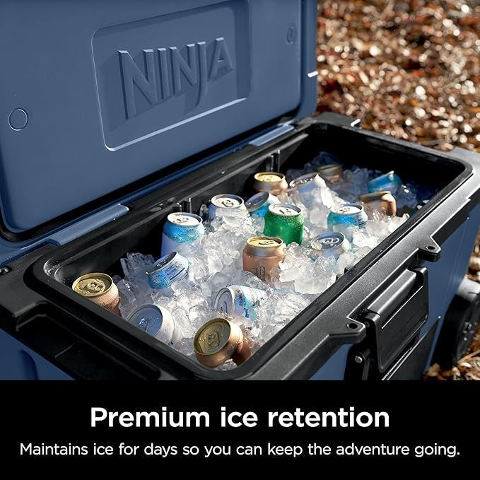 Ninja FrostVault Cooler with Wheels – Insulated Hard Cooler with Temp Dry Storage Drawer
