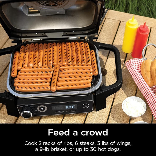 Ninja Woodfire Series 7-in-1 Outdoor Grill & Smoker – Grill, BBQ, Roast, Air Fry, Dehydrate, Broil & Smoke