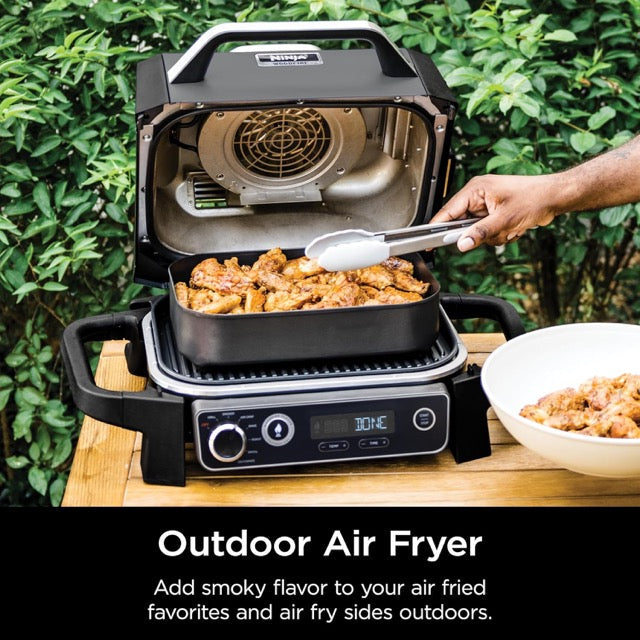 Ninja Woodfire Series 7-in-1 Outdoor Grill & Smoker – Grill, BBQ, Roast, Air Fry, Dehydrate, Broil & Smoke